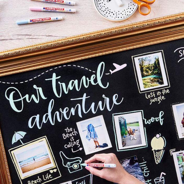 Marker EDDING kredowy 4085 okrągły 1-2mm metaliczny fioletowy