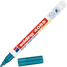 Marker EDDING kredowy 4085 okrągły 1-2mm metaliczny niebieski