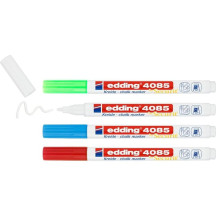 Marker EDDING  kredowy 4085 okrągły 1-2mm metaliczny różowy