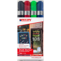 Marker EDDING kredowy 4095 okrągły 2-3mm mix kolorów 4szt.