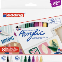 Marker EDDING Nordic akrylowy zestaw kreatywny mix kolorów 8szt.