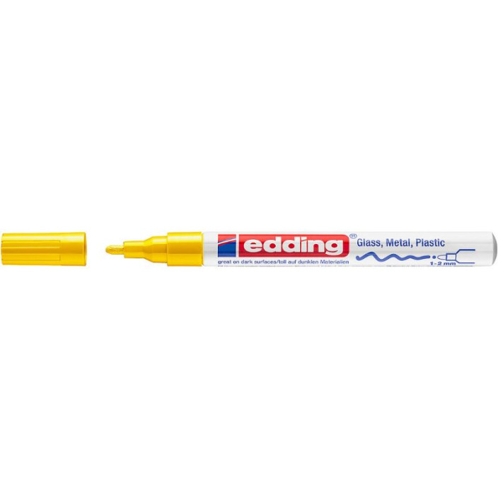 Marker EDDING olejowy 751 okrągły 1-2mm żółty