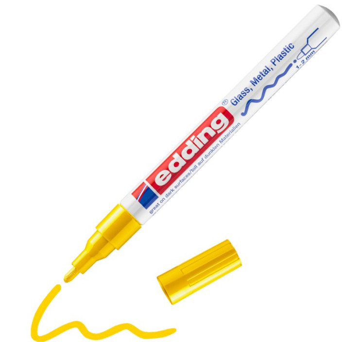 Marker EDDING olejowy 751 okrągły 1-2mm żółty