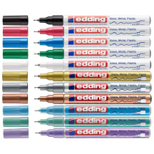 Marker EDDING olejowy 780 igłowy 0,8mm srebrny