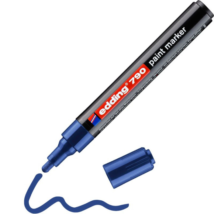 Marker EDDING olejowy 790 okrągły 2-3mm niebieski