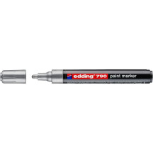 Marker EDDING olejowy 790 okrągły 2-3mm srebrny