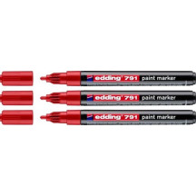 Marker EDDING olejowy 791 okrągły 1-2mm czerwony