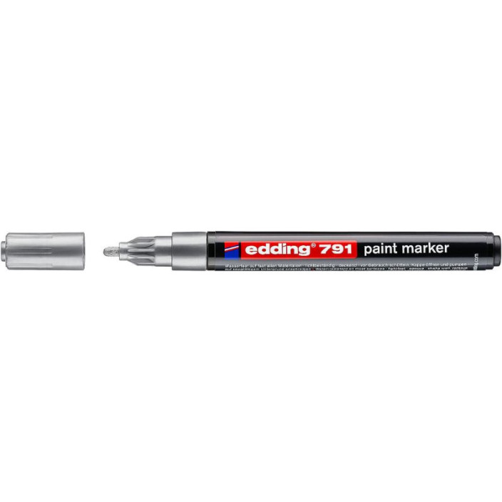 Marker EDDING olejowy 791 okrągły 1-2mm srebrny