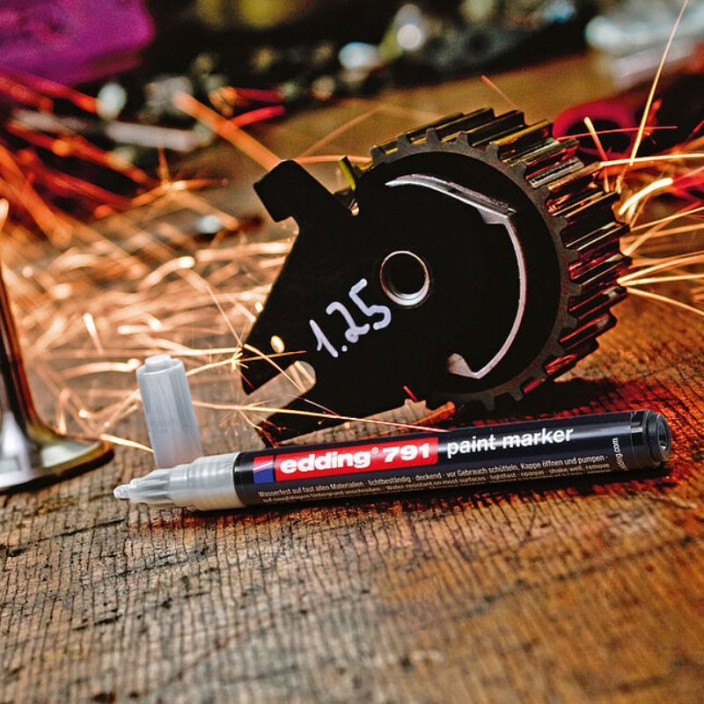 Marker EDDING olejowy 791 okrągły 1-2mm zielony