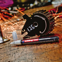 Marker EDDING olejowy 791 okrągły 1-2mm złoty