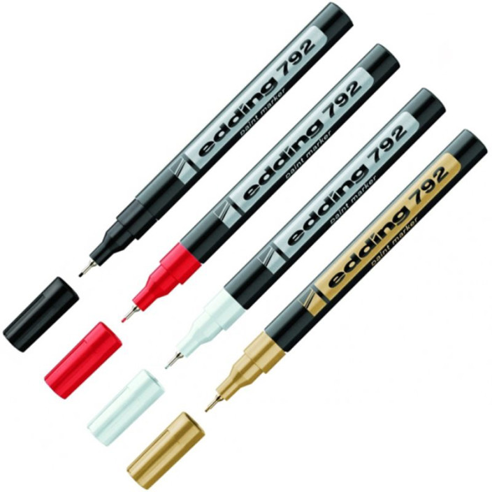 Marker EDDING olejowy 792 igłowy 0,8mm srebrny