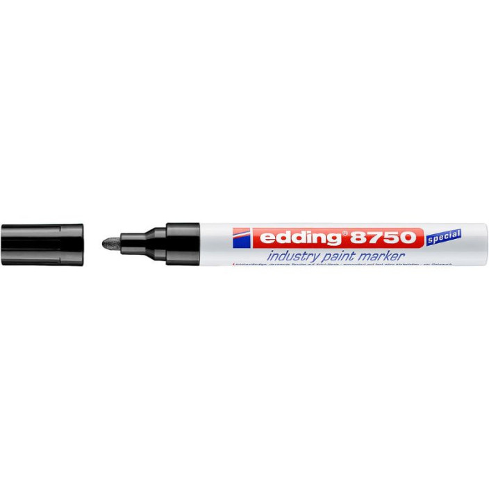 Marker EDDING olejowy 8750 okrągły 2-4mm czarny