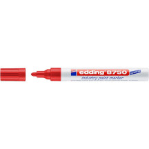 Marker EDDING olejowy 8750 okrągły 2-4mm czerwony