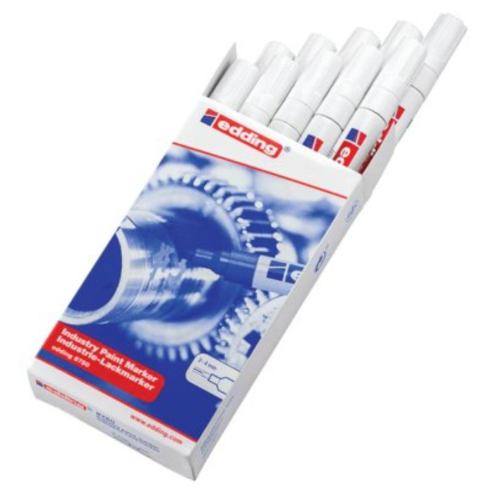 Marker EDDING olejowy 8750 okrągły 2-4mm czerwony