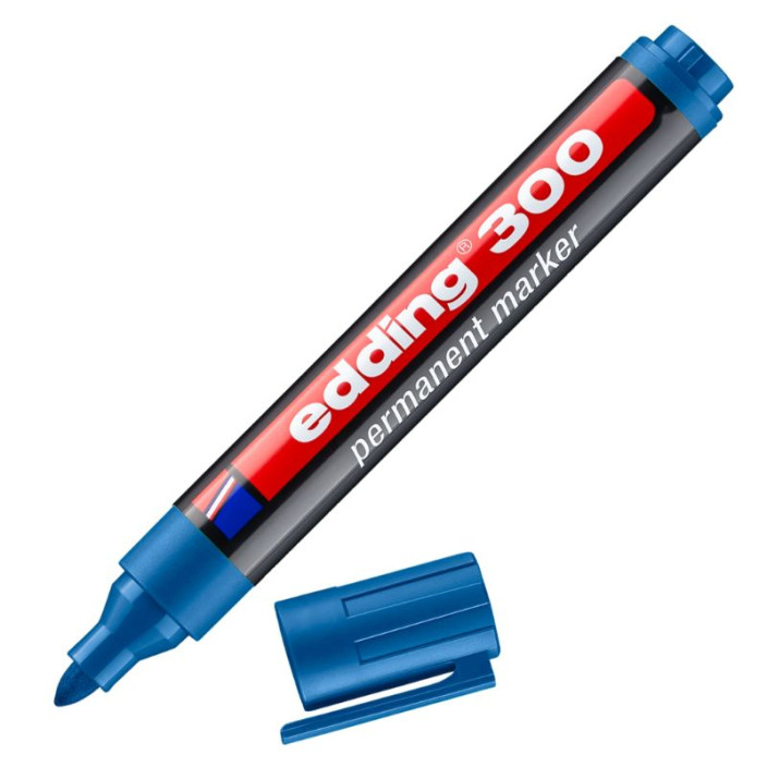 Marker EDDING permanentny 300 okrągły 1,5-3mm jasnoniebieski (3)