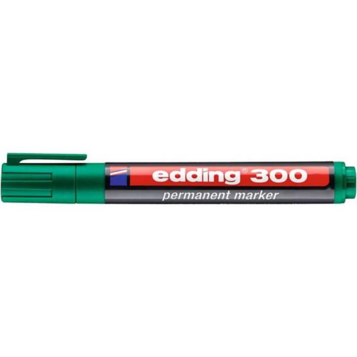 Marker EDDING permanentny 300 okrągły 1,5-3mm zielony (2)