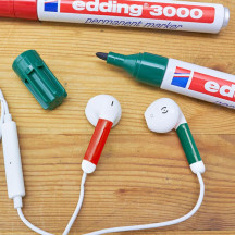 Marker EDDING permanentny 3000 okrągły 1,5-3mm czerwony (11)