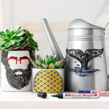 Marker EDDING permanentny 3000 okrągły 1,5-3mm niebieski (10)