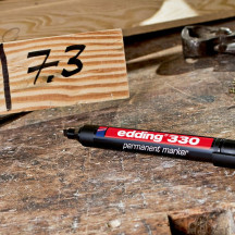 Marker EDDING permanentny 330 ścięty 1-5mm czerwony (7)