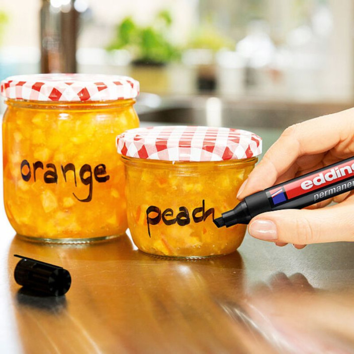 Marker EDDING permanentny 330 ścięty 1-5mm niebieski (3)