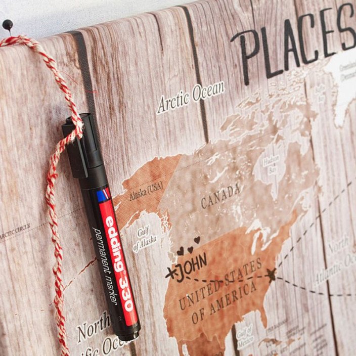 Marker EDDING permanentny 330 ścięty 1-5mm różowy (6)