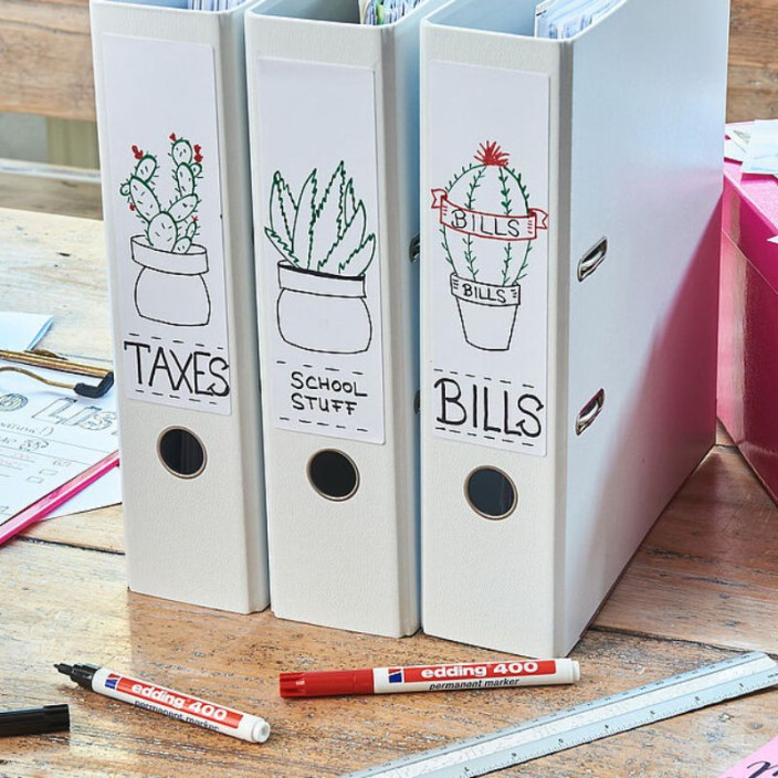 Marker EDDING permanentny 400 1mm okrągły czarny (5)