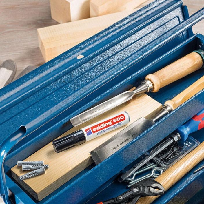 Marker EDDING permanentny 500 ścięty 2-7mm zielony (3)