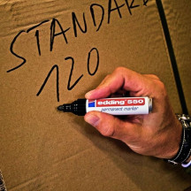 Marker EDDING permanentny 550 okrągły 3-4mm czerwony (4)