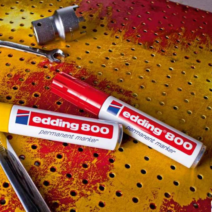 Marker EDDING permanentny 800 ścięty 4-12mm czarny (5)