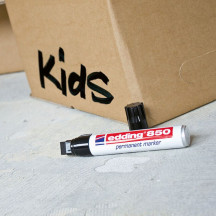 Marker EDDING permanentny 850 ścięty 5-15mm czarny (4)