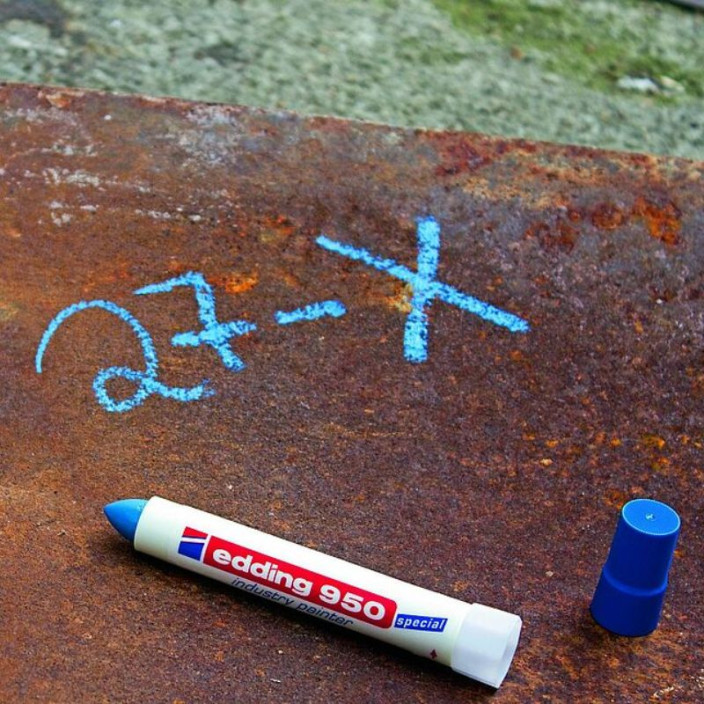 Marker EDDING przemysłowy w paście 950 okrągły 10mm biały (8)