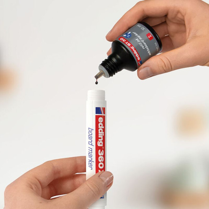 Marker EDDING suchościeralny 360 okrągły 1,5-3mm czarny (8)