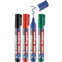 Marker EDDING suchościeralny 360 okrągły 1,5-3mm mix kolorów 4szt. (2)