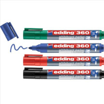Marker EDDING suchościeralny 360 okrągły 1,5-3mm niebieski (6)