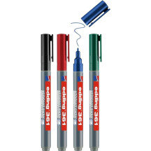 Marker EDDING suchościeralny 361 okrągły 1mm mix kolorów 4szt. (2)
