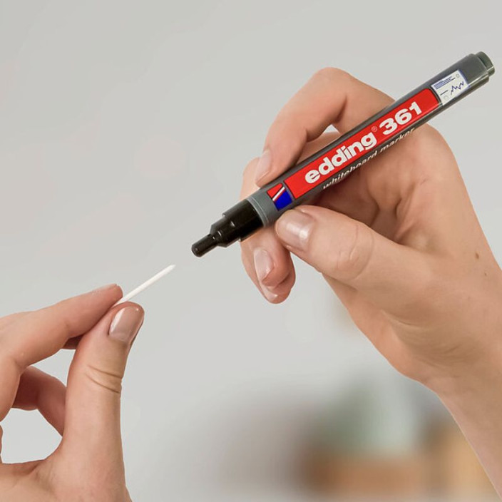 Marker EDDING suchościeralny 361 okrągły 1mm niebieski (6)