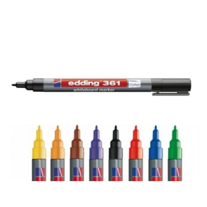 Marker EDDING suchościeralny 361 okrągły 1mm niebieski (8)