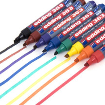 Marker EDDING suchościeralny 363 ścięty 1-5mm mix kolorów 4szt. (8)