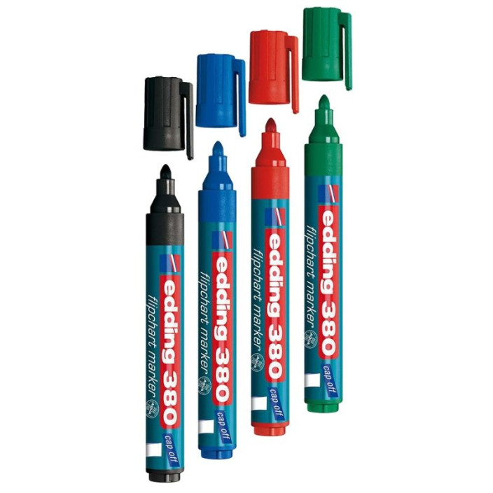 Marker EDDING suchościeralny 380 okrągły 1,5-3mm niebieski (8)