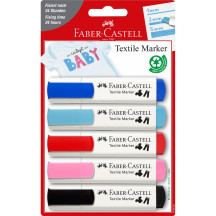 Marker FABER-CASTELL do tkanin Baby Shower kpl. 5 sztuk