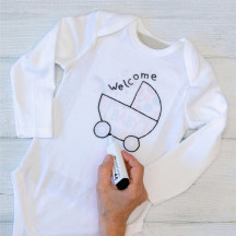 Marker FABER-CASTELL do tkanin Baby Shower kpl. 5 sztuk