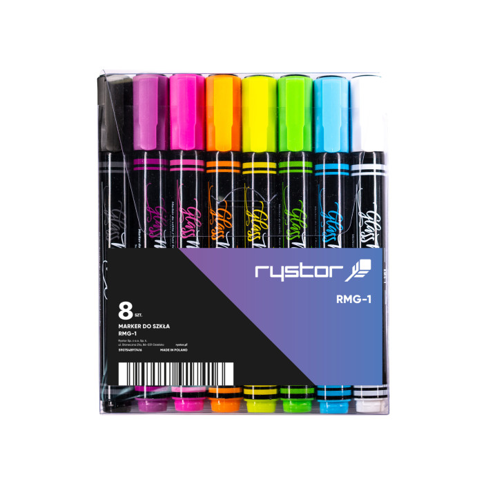 Marker kredowy Rystor RMG-1 kpl. 8 sztuk