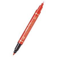 Marker PENTEL permanentny N75W Twin Tip dwustronny czerwony