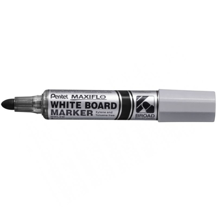 Marker PENTEL suchościeralny MWL5W Maxiflo okrągły 8mm czarny (1)