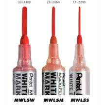 Marker PENTEL suchościeralny MWL5W Maxiflo okrągły 8mm czerwony (4)