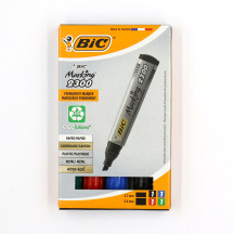 Marker permanentny BIC 2300 Marking ścięty 4szt.