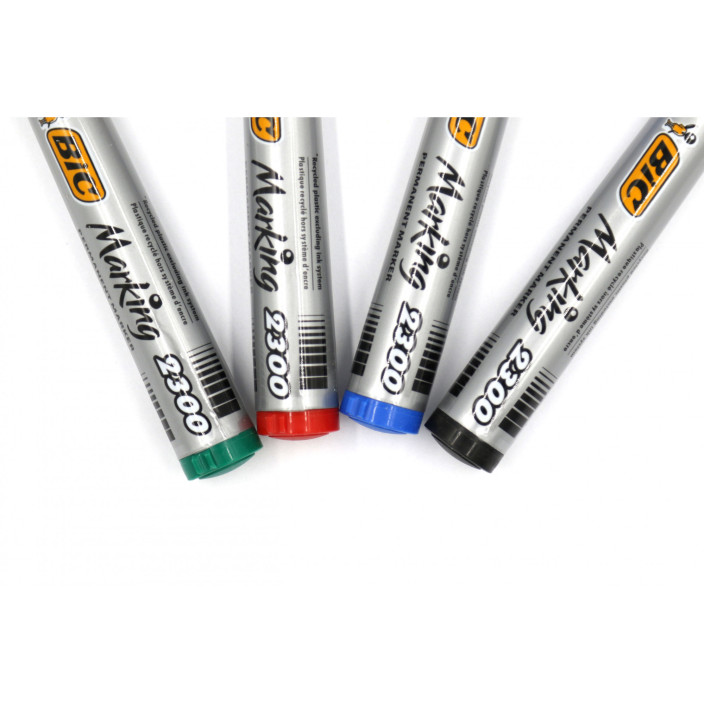 Marker permanentny BIC 2300 Marking ścięty 4szt.