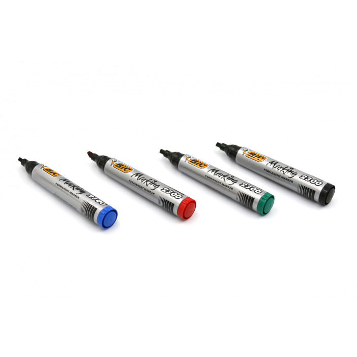 Marker permanentny BIC 2300 Marking ścięty 4szt.