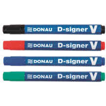 Marker permanentny DONAU D-signer ścięty zielony