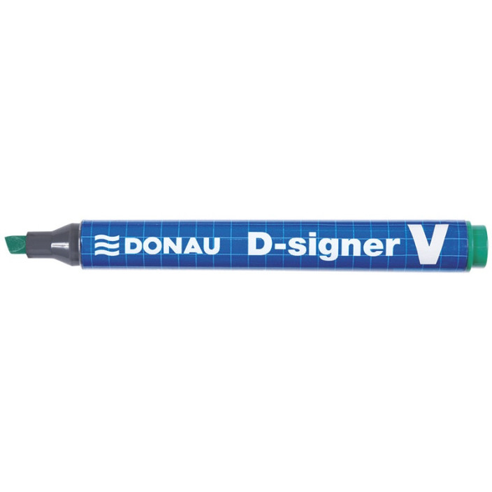 Marker permanentny DONAU D-signer ścięty zielony